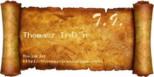 Thomasz Irén névjegykártya